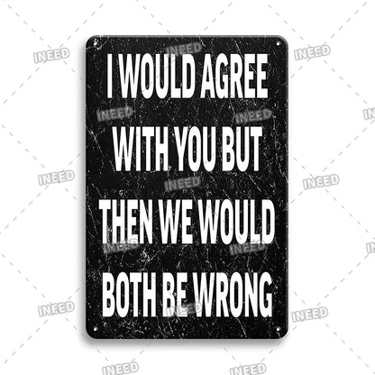 Funny Metal Signs Vintage Garage Wall Art Man Cave Retro Home Decor 8x12in 1