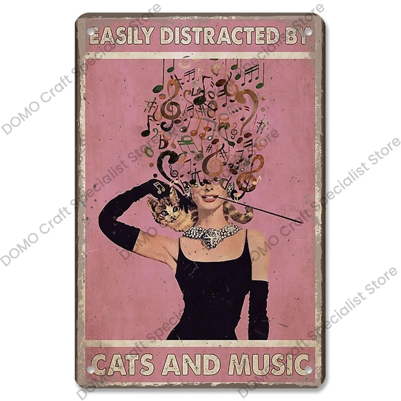 Retro Music Metal Signs Music Guitar Singer Vintage Metal Plate Wall Decor 3