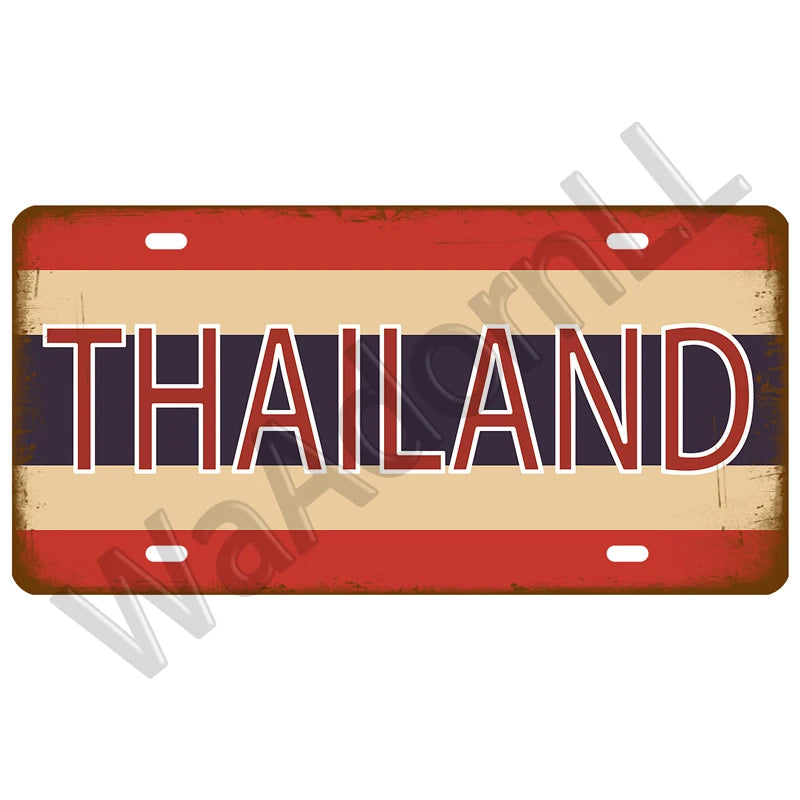 Vintage Metal Country Signs Flags Wall Art Home Decor Restaurant Bar Decor 1