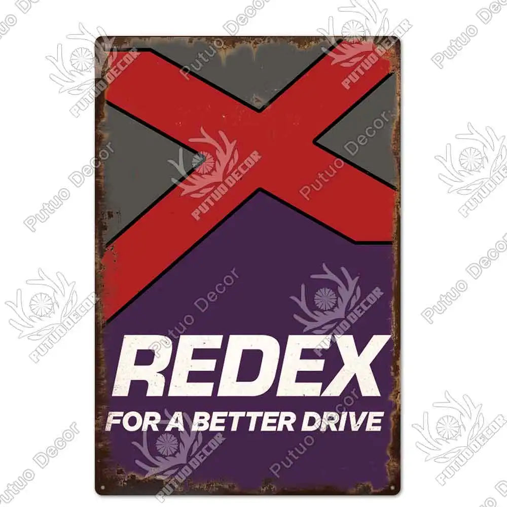 Vintage Tin Sign Car Tire Metal Sign Decorative Garage Bar Man Cave Wall Art 2