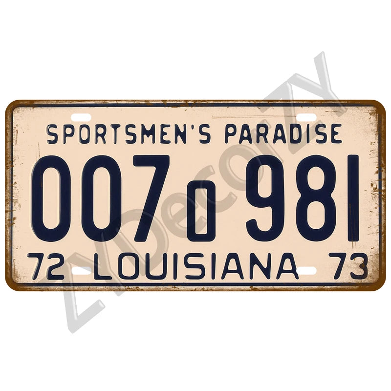 Vintage Number USA Art American Plate Metal Sign Tin Sign Wall Art Decor Bar 3
