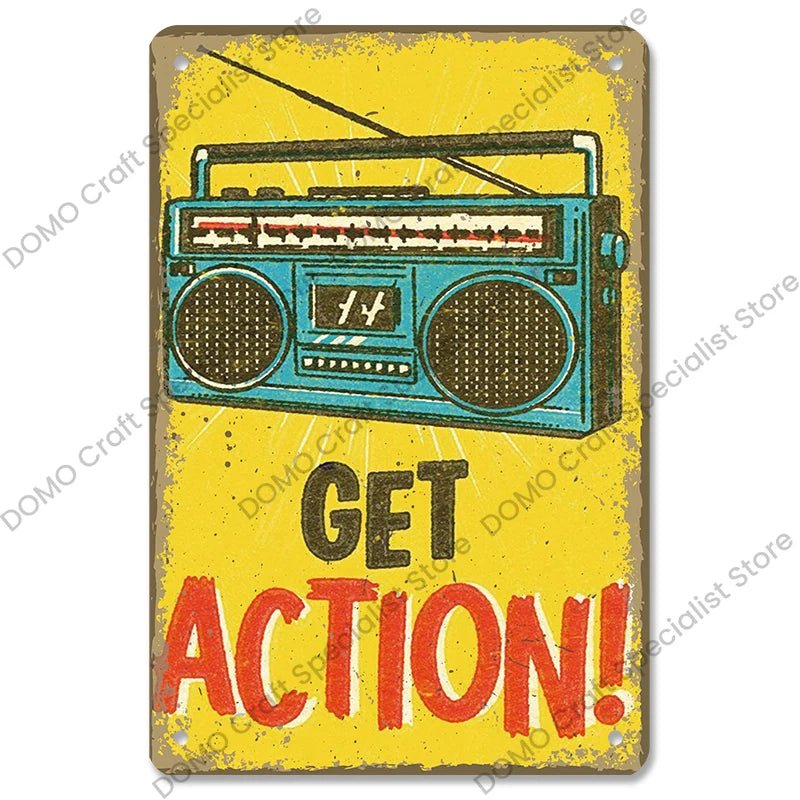 Retro Music Metal Signs Music Guitar Singer Vintage Metal Plate Wall Decor 3