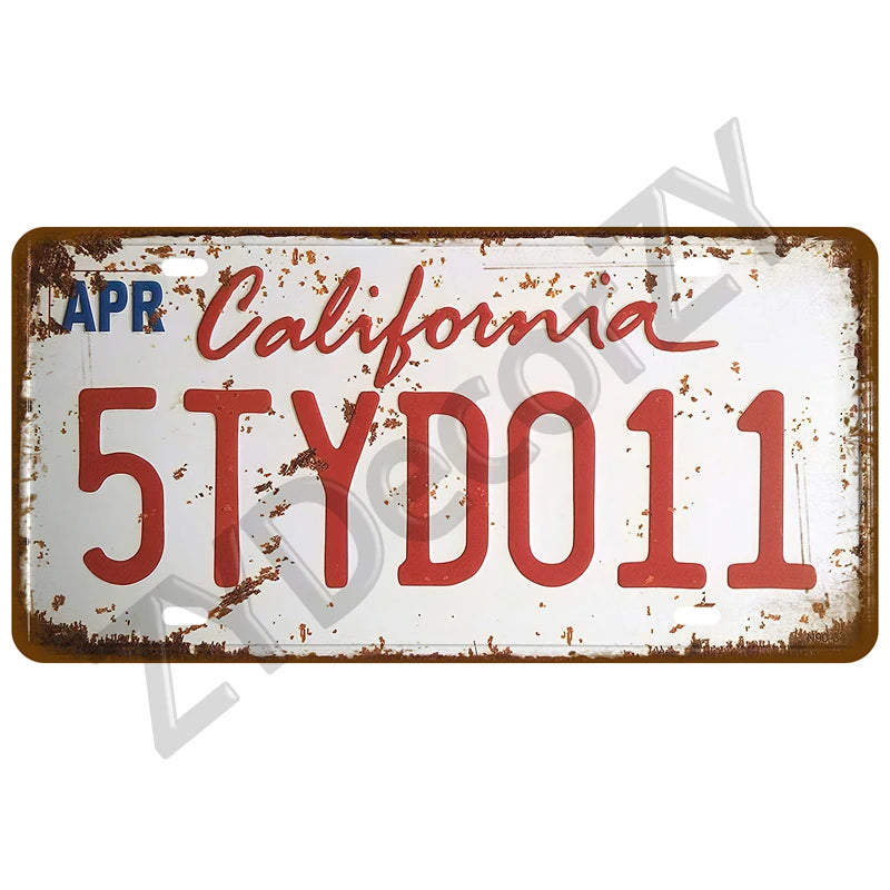 Vintage Number USA Art American Plate Metal Sign Tin Sign Wall Art Decor Bar 3