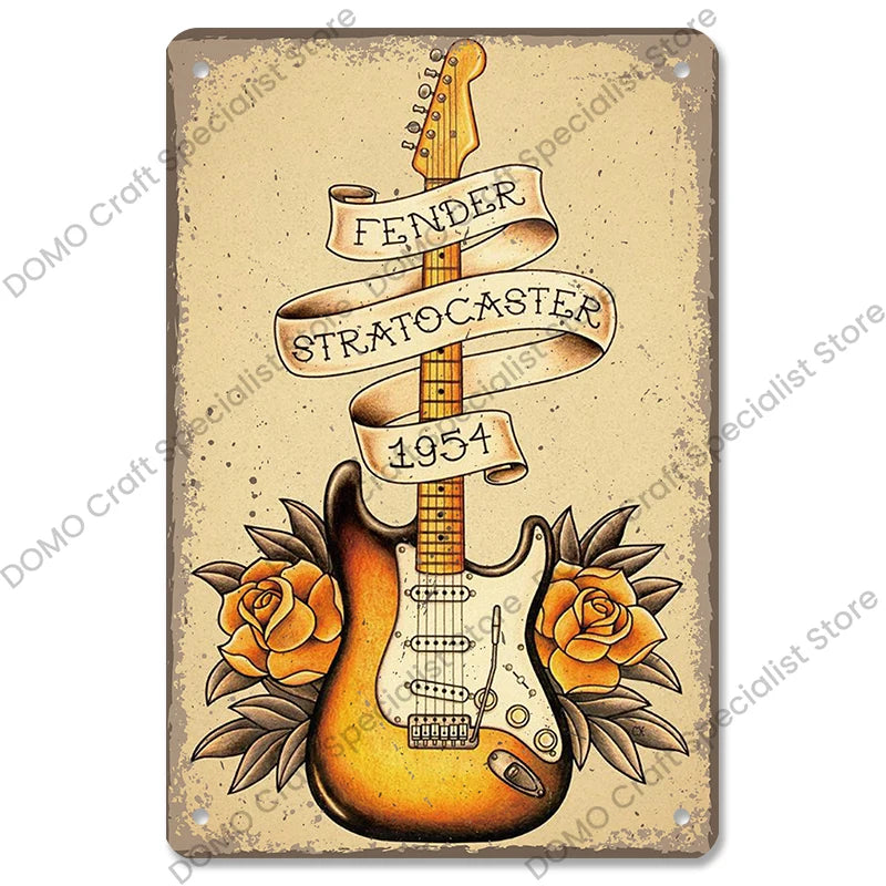 Retro Music Metal Signs Music Guitar Singer Vintage Metal Plate Wall Decor 3